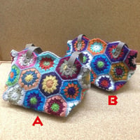 訳あり　SALE　カラフル　クロシェ　バッグS　お花