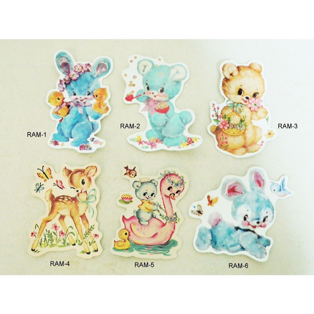 アニマルステッカー　1枚 ダイカットレトロアニマルステッカー【PVCステッカー】 | sweetfish