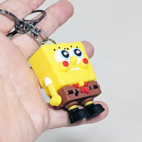 立体ラバーキーチェーン♪【3Dラバーキーホルダー】スポンジボブ と パトリック