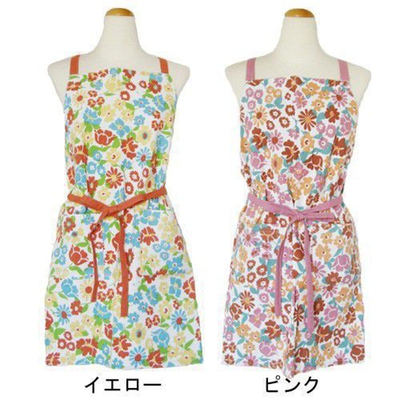 エプロン ポップな花柄 | sweetfish