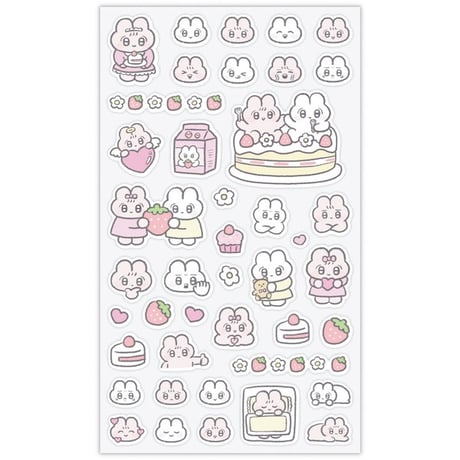 ステッカーショーケース oroninet ぴえんなうさぎ【シール】