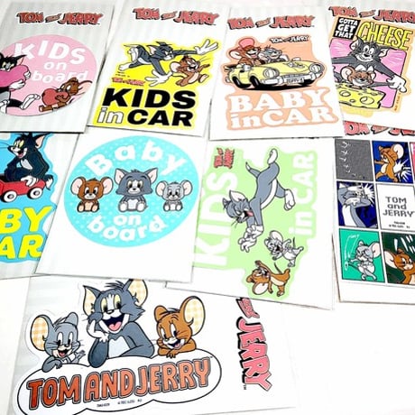 ダイカットデカール ビッグサイズステッカー【TOM＆JERRY トムとジェリー】