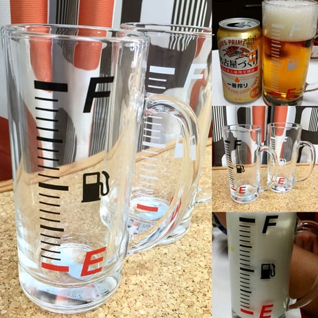 ガソリンメータービアグラス　BEER GRASS　日本製　ビールジョッキ