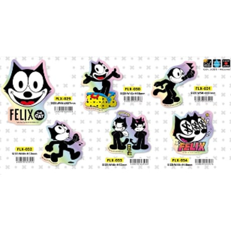 黒猫フィリックスのキラキラステッカー【FELIX STICKER　ホログラム】