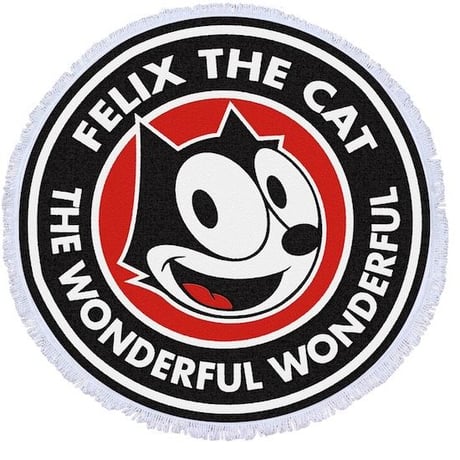 ビーチタオル　FELIX Round Beach Towel　フィリックス・ザ・キャット　フェリックス