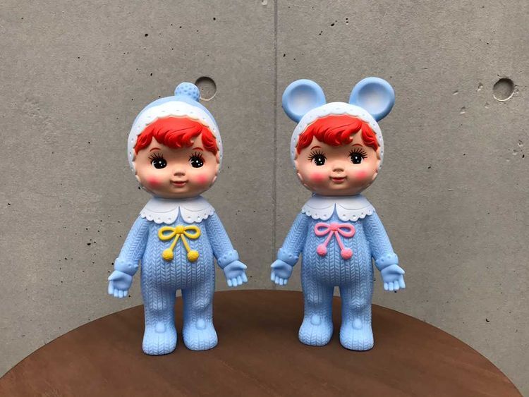 新品　オブジェ　チャーミーちゃん　B　ブルー　【日本製】 original