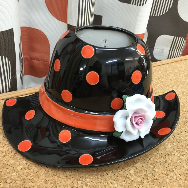水玉帽子のフラワーベース 花器 | sweetfish