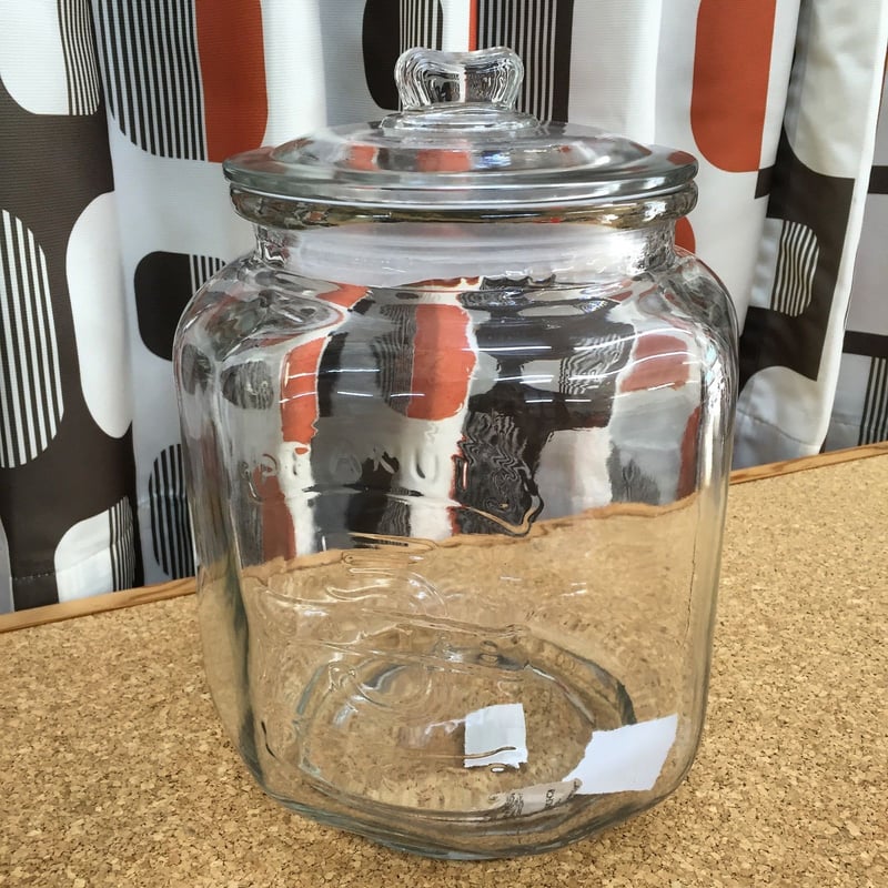 IKI-560 アメリカヴィンテージ ガラスジャー ピーナツバター お米入れ IKI-560 アメリカヴィンテージ ガラスジャー ピーナツバター お