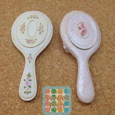 SALE　ローズハンドミラー　レジン素材　デッドストック