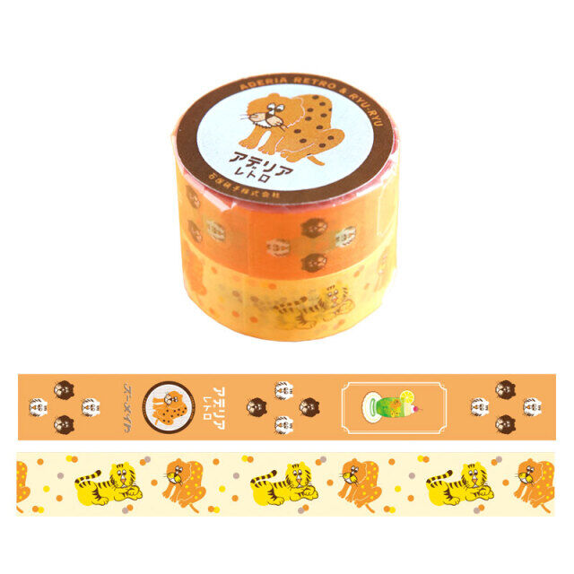 アデリアレトロ マスキングテープ 2個セット アデリアレトロ マスキングテープ・2巻セット（15mm幅） | sweetfish