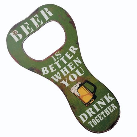 ダイカットティンサイン　オープナー　bottle opener　看板　Tin Sign