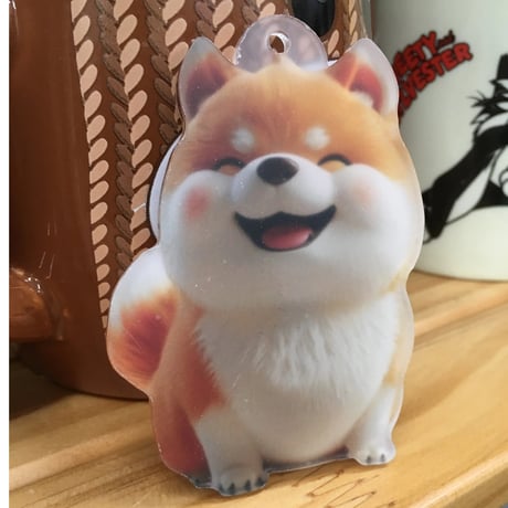 愛らしい柴犬キーホルダー【アクリルペットペンダント】