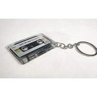 カセットテープ型 レトロポップなキーチェーン！ミニチュア 【 アクリルキーホルダー】