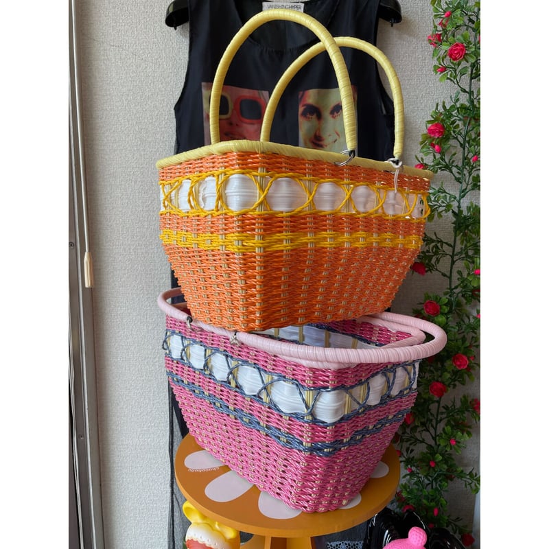 篭バック　キュート、ベージュ(シバヤマさんの手づくりカゴ)昭和レトロ 篭バック キュート、ベージュ(シバヤマさんの手づくりカゴ)昭和