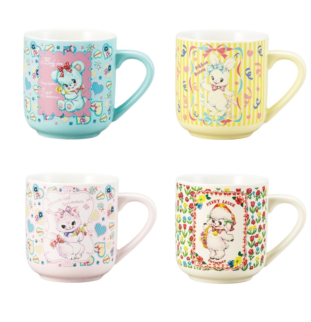 SWIMMER スイマー 総柄マグ マグカップ 平成レトロ えんぴつアート
