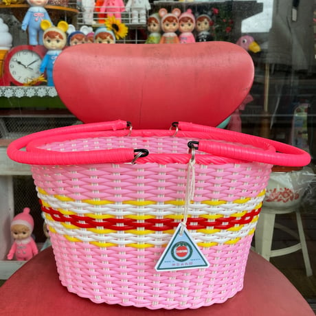当店特注「大きいひとみちゃん」　昔ながらの買い物かご　【竹日の丸印】手作り　ハンドメイド