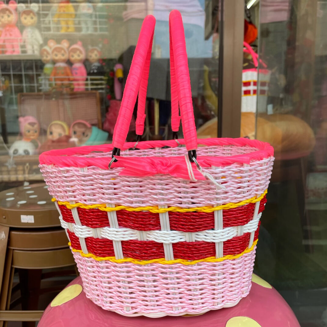 ベビー篭「スーパーベビー」 昔ながらの買い物かご 【竹日の丸印
