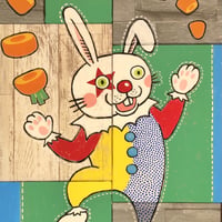 うさぎピエロのジャグリング