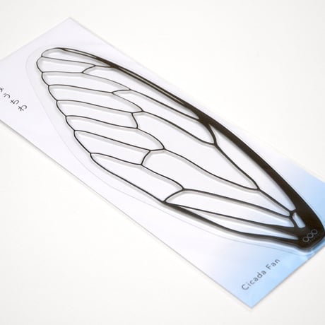 せみうちわ 黒  Cicada Fan black
