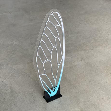 せみうちわスタンド 白黒 Cicada Fan Stand black or white