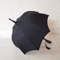 ブラックストライプ日傘