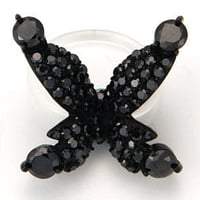 Papillon Floating ring-black