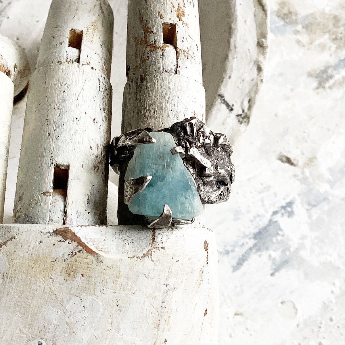 TTリング 長三角 アクアマリン 18.5号 | gasbuner