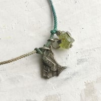 原石ネックレス　ペリドット