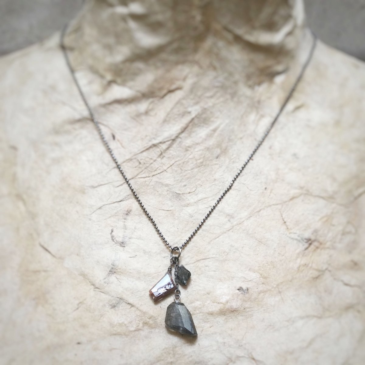 SilverのS字フック ペンダントネックレス トルマリンクオーツ | gasbuner