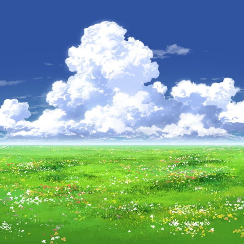 イラスト背景】【合作】時差入道雲02_01 | 彩玉のpsd背景素材SHOP