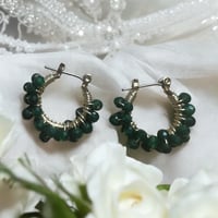 エメラルドフープピアス　16mm