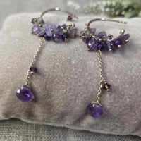 キャンディーシリーズ　アメジストフープピアス☆
