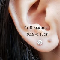 ★Pt 1粒ダイヤモンド0.15×0.15ct ピアス