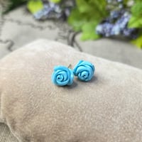 トルコ石お花ピアス