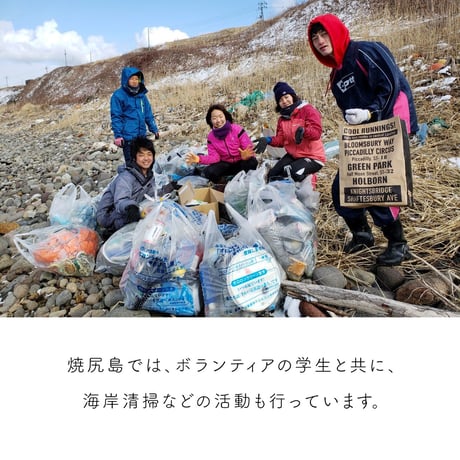 シーグラスのイヤリング（樹脂製）［焼尻島］
