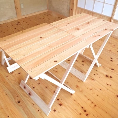 ヒノキの折りたたみテーブル［四万十ヒノキの家具屋さん］