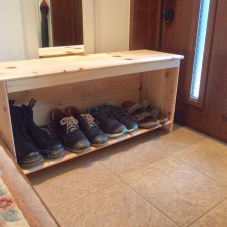 ヒノキの収納ベンチ［四万十ヒノキの家具屋さん］