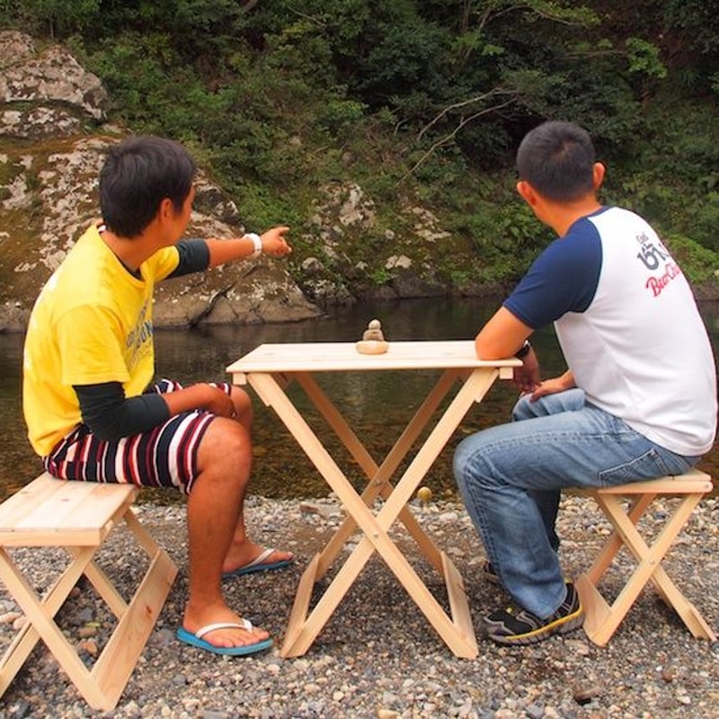 ヒノキの折りたたみ椅子［四万十ヒノキの家具屋さん］ | 島巡商店 〜旅