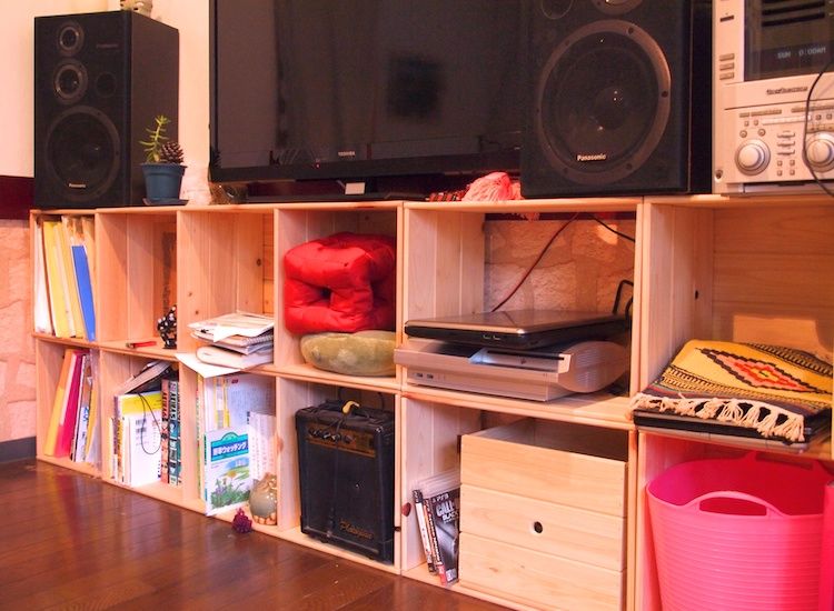 ヒノキのフリーボックス（3個セット）［四万十ひのきの家具屋さん