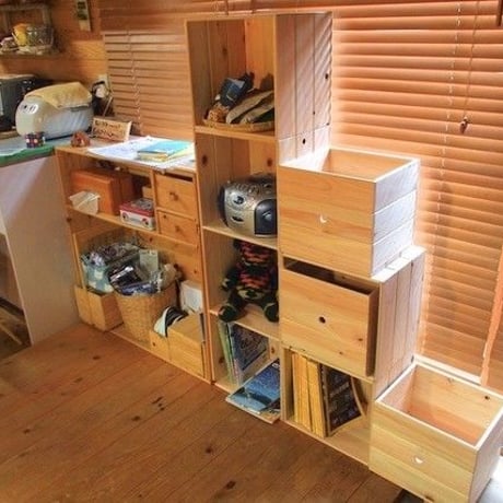 ヒノキのフリーボックス（単品）［四万十ヒノキの家具屋さん］