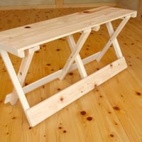 ヒノキの折りたたみベンチ［四万十ヒノキの家具屋さん］