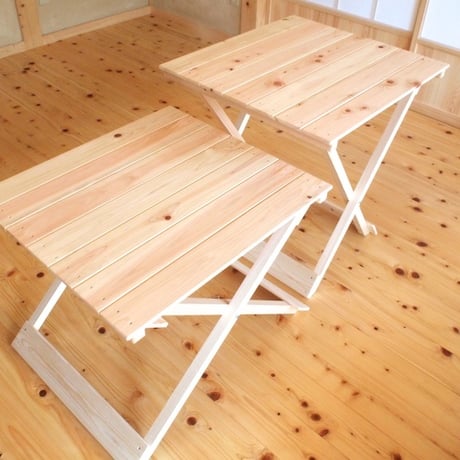 ヒノキの折りたたみテーブル［四万十ヒノキの家具屋さん］