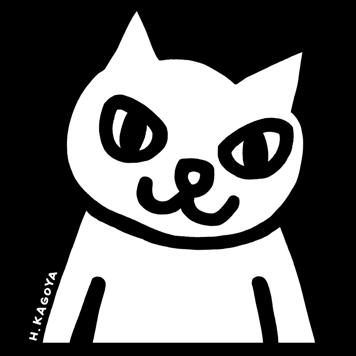 猫イラスト Mサイズ グレーパーカー カゴヤ kagoya シャツ 1_3c31b0eb