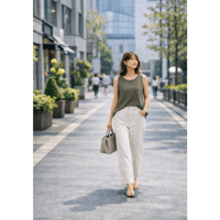 フリンジデザイン ワイドパンツ