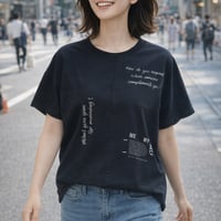 英字プリントカットソー
