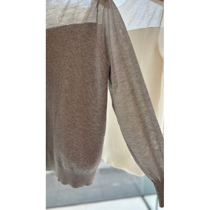 ボーダーシアーニット　アイボリー✖️ブルー ボーダーシアーニット アイボリー✖️ブルー - メルカリ