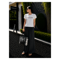 【DENNY ROSE JEANS】マルチカラーロゴ パフスリーブ Tシャツ