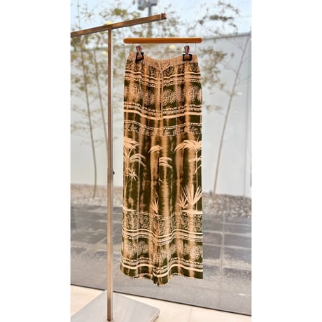 トロピカルプリントワイドパンツ