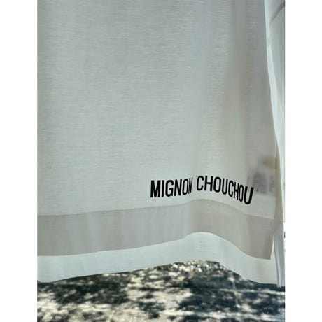 ロゴ クロップド七分袖トップス