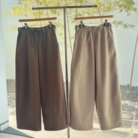 圧縮ニットセミワイドパンツ
